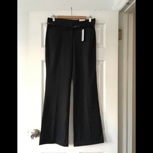 Express Editor Style Black Pinstriped Pants